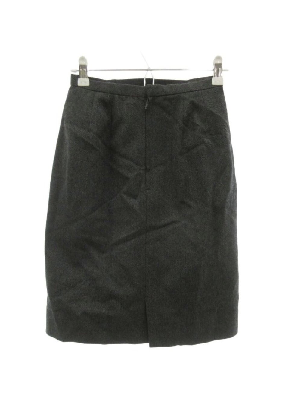 Dior Mademoiselle Vintage Pencil Skirt Knee-length with Darts Gray KB